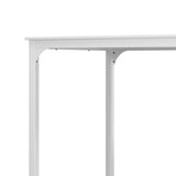 Artiss Bar Table Dining Desk High Kitchen Shelf Metal Legs Cafe Pub White - Rear View