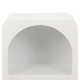 Artiss Bedside Table Shelves Side End Table Storage Nightstand White ARCHED - Top-Down View
