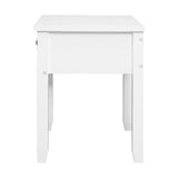 Artiss Bedside Table 1 Drawer - BOW White - Top-Down View