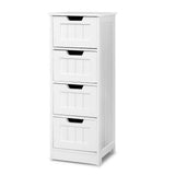 Artiss 4 Chest of Drawers - LEESA White - Side View