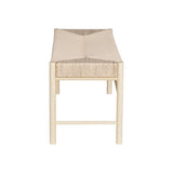 Artiss Dining Bench Paper Rope Seat Wooden Chair 100cm - Top-Down View