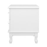 Artiss Bedside Table 2 Drawers - KUBI White - 45-Degree Angle