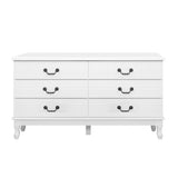 Artiss 6 Chest of Drawers - KUBI White - Side View