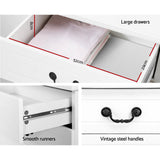 Artiss 6 Chest of Drawers - KUBI White - 45-Degree Angle