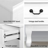Artiss 5 Chest of Drawers - KUBI White - Low Angle