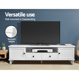 Artiss TV Cabinet Entertainment Unit 160cm White Kubi - Rear View