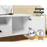 Artiss TV Cabinet Entertainment Unit 160cm White Kubi - Close-Up Angle