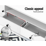 Artiss TV Cabinet Entertainment Unit 160cm White Kubi - Low Angle