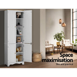 Artiss Buffet Sideboard 4 Doors - BERNE White - Low Angle