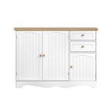 Artiss Buffet Sideboard 3 Doors - BERNE White - Top-Down View