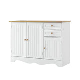 Artiss Buffet Sideboard 3 Doors - BERNE White - Side View