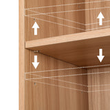 Artiss Bookshelf 5 Tiers MILO Pine - Rear View