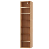 Artiss Bookshelf 7 Tiers MILO Pine - Side View