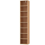 Artiss Bookshelf 8 Tiers MILO Pine - Side View