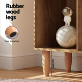 Artiss Bookshelf Bookcase 4 Tiers LEOR Walnut - Low Angle