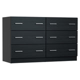 Artiss 6 Chest of Drawers - VEDA Black - Side View