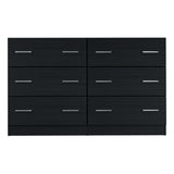 Artiss 6 Chest of Drawers - VEDA Black - 45-Degree Angle