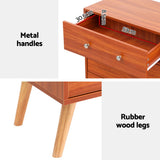Artiss 6 Chest of Drawers Storage Cabinet Walnut - Low Angle