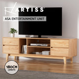 Artiss Entertainment Unit Stand TV Cabinet Storage Drawer Shelf 180cm Wooden - 45-Degree Angle
