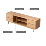 Artiss Entertainment Unit Stand TV Cabinet Storage Drawer Shelf 180cm Wooden - Close-Up Angle