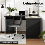 Artiss Computer Desk Home Office Study Desks L-shaped Corner Table with Storage - Top-Down View