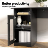 Artiss Computer Desk Home Office Study Desks L-shaped Corner Table with Storage - 45-Degree Angle