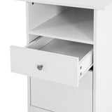Artiss Computer Desk Shelf Cabinet L-Shape White 150CM - Top-Down View