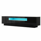 Artiss TV Unit Entertainment Unit Storage Drawer RGB LED 180cm Black - Front View