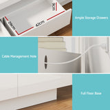 Artiss TV Unit Entertainment Unit Storage Drawer RGB LED 180cm White - Close-Up Angle