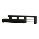 Artiss Entertainment Unit TV Cabinet LED 215cm Black Caya - Side View