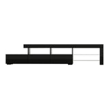 Artiss Entertainment Unit TV Cabinet LED 215cm Black Caya - 45-Degree Angle