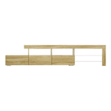 Artiss Entertainment Unit TV Cabinet LED 215cm Pine Caya - 45-Degree Angle