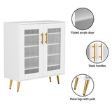 Artiss Shoe Rack 5-tier 20 Pairs Storage LED Light - Low Angle