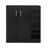 Artiss Shoe Rack Cabinet 21 Pairs Adjustable Shelves Black Clair - Side View