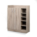 Artiss Shoe Rack Cabinet 21 Pairs Adjustable Shelves Pine Clair, image 3