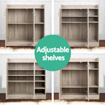 Artiss Shoe Rack Cabinet 21 Pairs Adjustable Shelves Pine Clair, image 6