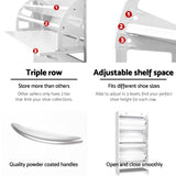 Artiss Shoe Rack Cabinet 36 Pairs Adjustable Shelves Ivy - Low Angle