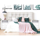 Artiss Bedside Table 2 Drawers with Shelf - TARA White - Rear View