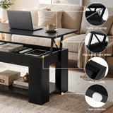 Artiss TV Unit & Coffee Table Set Storage Cabinet Black - Extra Image