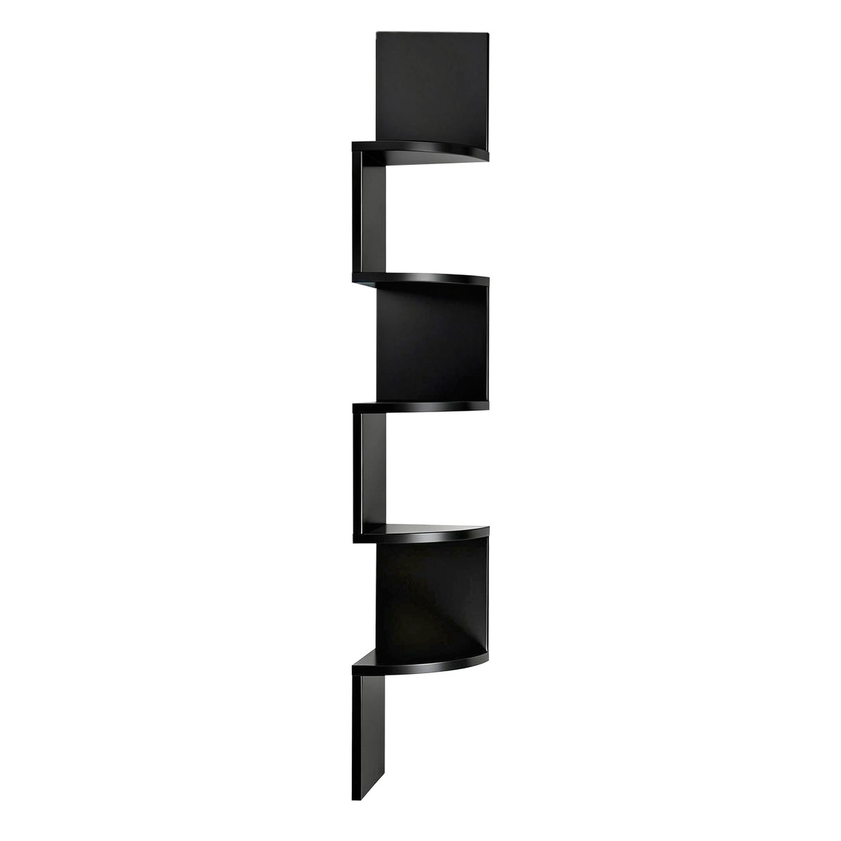 Artiss Wall Shelf Bookshelf Corner Floating 5-Tier Black
