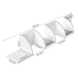Artiss Wall Shelf Corner Floating 5-Tier White - Front View