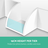 Artiss Wall Shelf Corner Floating 5-Tier White - Rear View