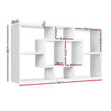 Artiss Floating Wall Shelves Bookshelf White - Front View