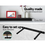 Artiss Floating Wall Shelf Set of 3 Black - Top-Down View