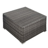 LONDON RATTAN 1 Piece Outdoor Wicker Coffee Table, Grey