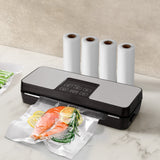 Devanti Food Vacuum Sealer Machine Auto Seal Cutter 5 Modes Storage Bags 4 Rolls - Close-Up Angle