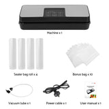 Devanti Food Vacuum Sealer Machine Auto Seal Cutter 5 Modes Storage Bags 28cm 6m 4 Rolls - Side View