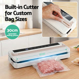 Devanti Food Vacuum Sealer Machine Fresh Storage Auto Seal Slide Cutter 6 Modes White - Rear View
