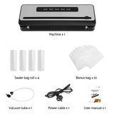 Devanti Food Vacuum Sealer Machine Sealing Cutter 4 Modes Storage Bags 4 Rolls - Side View