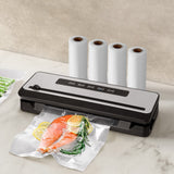 Devanti Food Vacuum Sealer Machine Sealing Cutter 4 Modes Storage Bags 4 Rolls - Close-Up Angle